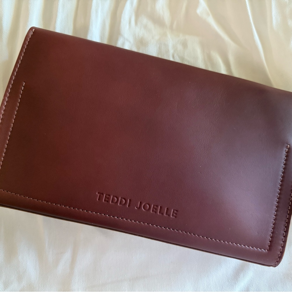 Teddi Joelle Signature Clutch and Card Holder in cognac - Picture 7 of 12